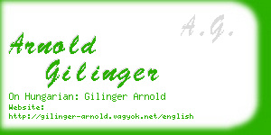 arnold gilinger business card